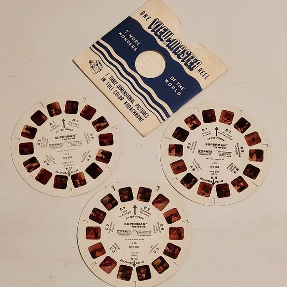 VINTAGE SUPERMAN the Movie View Master Reel Lot of 3 1979 - Picture 1 of 6